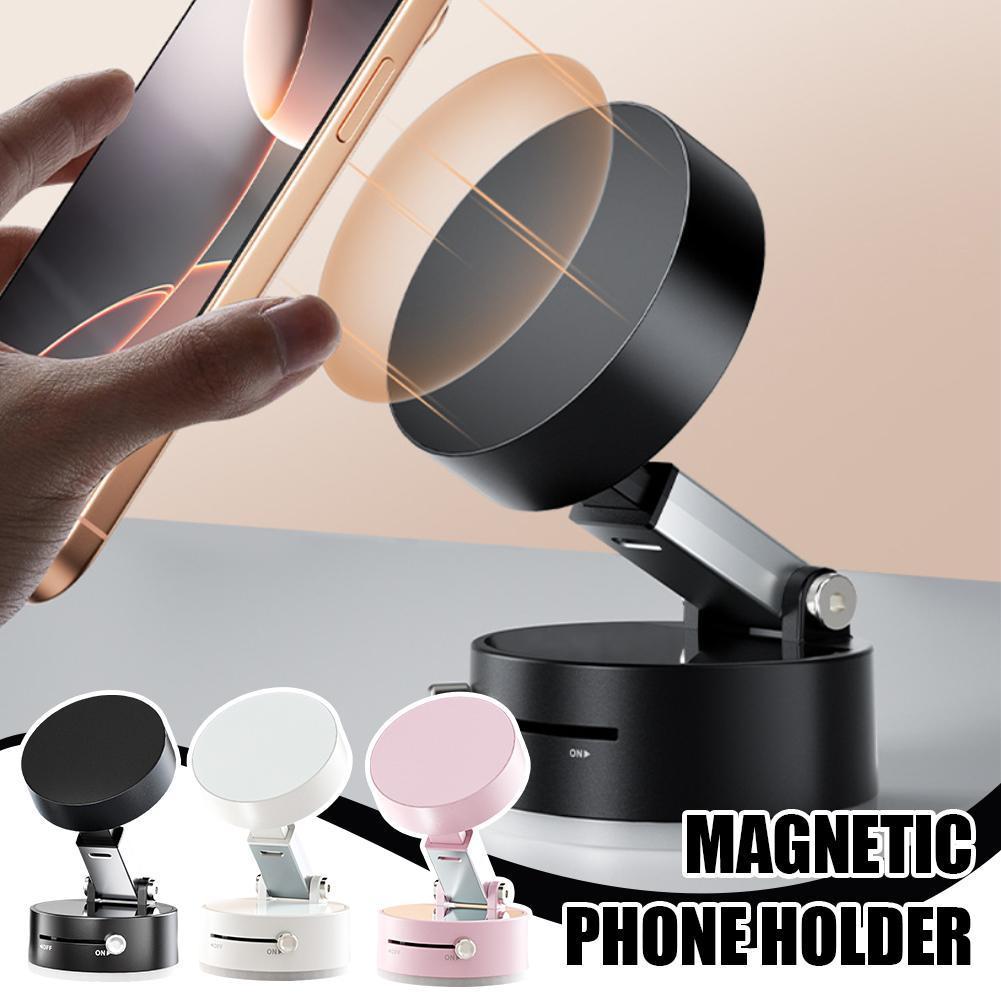 Multi-functional Vacuum Magnetic Phone Stand, Foldable and Rotatable Universal