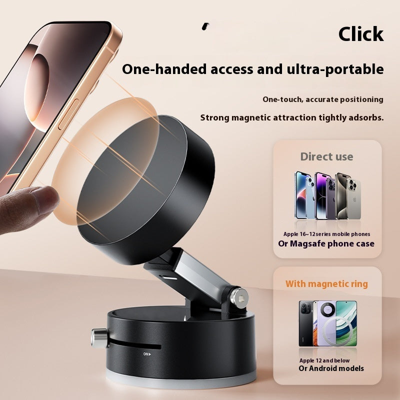 Multi-functional Vacuum Magnetic Phone Stand, Foldable and Rotatable Universal