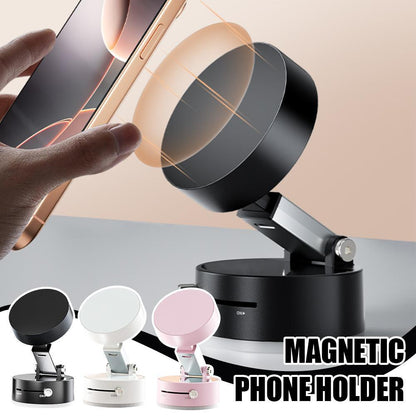 Multi-functional Vacuum Magnetic Phone Stand, Foldable and Rotatable Universal