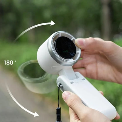 Global Pick USB-C Charging Portable Handheld High Speed Fan, Versatile 5-speed Airflow Wind Speed Fan, Foldable & Hanging Neck Fan